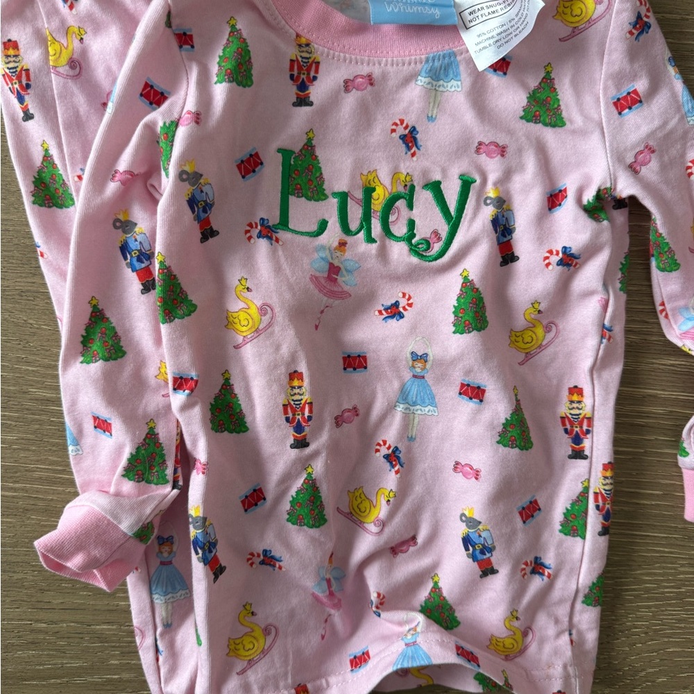 Classic Pink Nutcracker & Ballerina Personalized Pajama Top